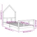 vidaXL Rám detskej postele čierny 90x190 cm masívna borovica