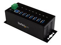Metal Industrial USB-A Hub with ESD Protection & 350W Surge Protection - Din Rail, Wall or Desk Mountable - TAA Compliant USB Expander Hub (ST7300USBME) - Rozbočovač - 7 x SuperSpeed USB 3.0 - možnosť montáže na DIN lištu, na stenu - DC napájanie - pre P/N: ITB20D3250, USB312SAT3CB, USB315CB2M, USBLT1MWS, USBLT2MBR, USBLTM1MBK, USBLTM1MWH