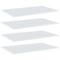 vidaXL Prídavné police 4ks, lesklé biele 80x50x1,5cm, kompozitné drevo