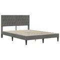 vidaXL Rám postele s matracom Tmavo šedá 140 x 190 cm Zamat