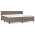 vidaXL Boxspring posteľ s matracom sivohnedý 200x200 cm látka