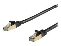 Kategória 6A - 26AWG (6ASPAT2MBK) - Patch kábel - RJ-45 (M) do RJ-45 (M) - 2 m - STP - CAT 6a - lisovaný, prevedenie bez hrbolčekov - čierna