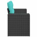 vidaXL Záhradná pohovka s vankúšmi 2-miestna čierna polyrattan