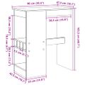 vidaXL Barový stôl s policami čierny 90x47,5x103,5 cm kompozitné drevo