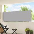 vidaXL Zaťahovacia bočná markíza na terasu 100x500 cm, sivá