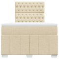 vidaXL Boxspring posteľ s matracom krémová 120x190 cm látka
