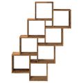 vidaXL Nástenná polica kocky staré drevo 90x15x119,5 cm drevo