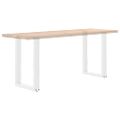 vidaXL Nohy k jedálenskému stolu v tvare U, 2 ks, biele, 50 x (72-73) cm, oceľové