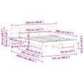 vidaXL Rám postele Hnedá 150 x 200 cm Masívne borovicové drevo