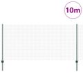 vidaXL Zvarené pletivo s podperami 10 x 1,2 m PVC potiahnutá oceľ
