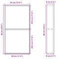 vidaXL Výklenok do sprchy matná čierna 32x62x9 cm nerezová oceľ