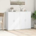 vidaXL Komody 2 ks biele 60x31x84 cm kompozitné drevo