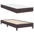 vidaXL Posteľ s pružinovým rámom Tmavohnedá 90 x 200 cm látka