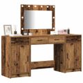 vidaXL Toaletný stolík 3 ks Hnedá 78,5 x 41 x 135 cm Kompozitné drevo