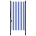 vidaXL Vonkajšia roleta modro-biela 100x270 cm látka a oceľ
