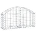 vidaXL Oblúkový gabionový kôš 100x30x40/60 cm pozinkované železo