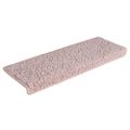 vidaXL Schodové rohože 15 ks 65x21x4 cm svetloružové s obdĺžnikovým okrajom