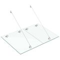 vidaXL Vchodová strieška z bezpečnostného skla VSG 135x90 cm nehrdzavejúca oceľ