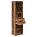 vidaXL Highboard Staré drevo 50 x 42,5 x 185 cm Kompozitné drevo