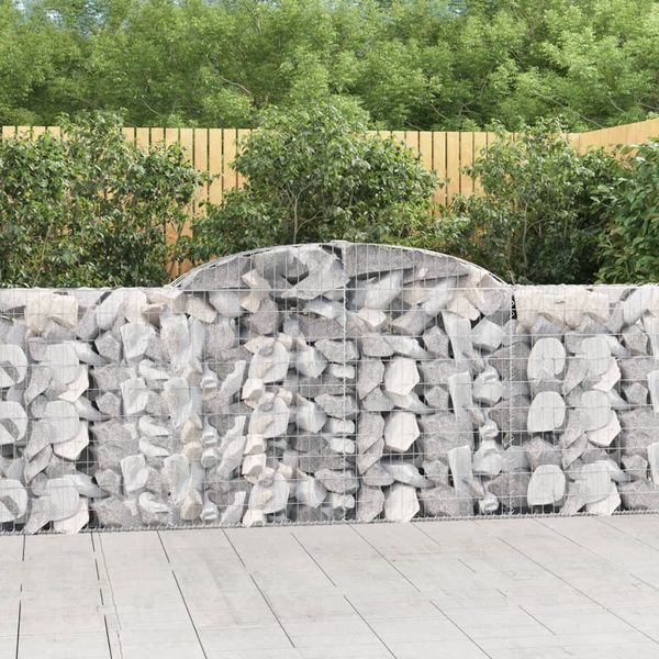 vidaXL Oblúkové gabiónové koše 12 ks 300x30x100/120cm pozinkov. železo
