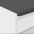 vidaXL Predsieňová lavica Biely 103 x 38 x 45 cm