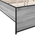vidaXL Posteľný rám sivý sonoma 140x190 cm kompozitné drevo a kov