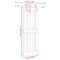 vidaXL Posuvné dvere NARVIK 85 x 210 cm (152,5 cm) Prírodná a čierna