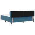 vidaXL Posteľ s pružinovým rámom Tmavo modrá 180 x 200 cm Zamat