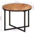 vidaXL Konferenčný stolík 45x45x35 cm akáciový masív a železo