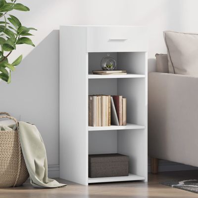 vidaXL Komoda biela 40x42,5x93 cm kompozitné drevo