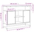 vidaXL Komoda čierna 100x35x80 cm kompozitné drevo
