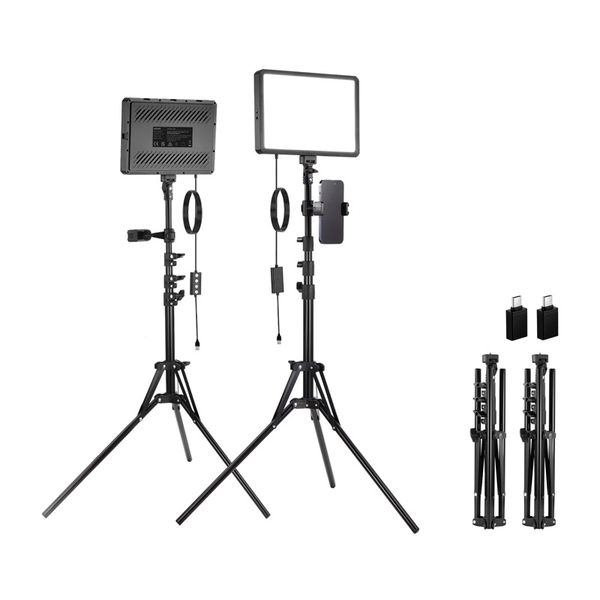 Neewer BP300 štúdiový set dve LED svetlá + statívy + držiaky na telefón