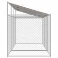 vidaXL Klietka pre psa s strechou Strieborná 600 x 200 x 256 cm
