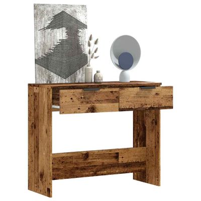 vidaXL Konzolový stolík Old Wood 90x36x75 cm Engineered Wood