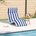 vidaXL Skladacie ležadlo modro-biele 175x54x8,5 cm oxfordská látka