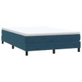 vidaXL Posteľný rám boxsping bez matracom tmavomodrý 160x210 cm zamat