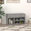 vidaXL Lavica na topánky sivá sonoma 80x30x45 cm spracované drevo