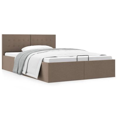 vidaXL Hydraulický posteľný rám+úložný priestor, látka 120x200 cm