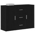 vidaXL Komoda čierna dub 91x29,5x65 cm spracované drevo