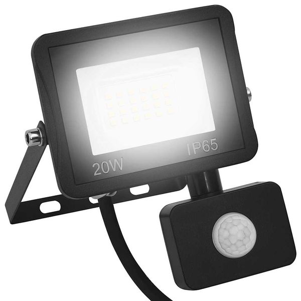 vidaXL LED reflektor so senzorom 20 W studené biele svetlo