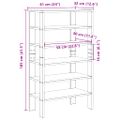 vidaXL Regál na topánky dymový dub 61x32x105 cm spracované drevo