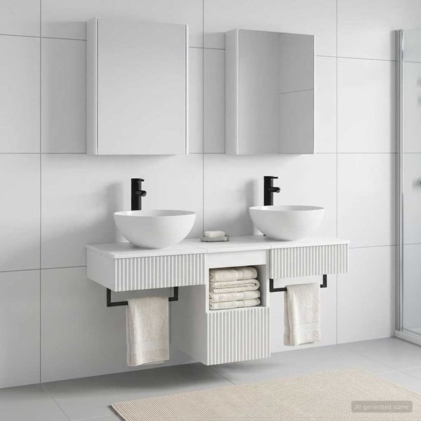 vidaXL Set kabinetov do kúpeľne 5 pcs Biela 43 x 11,5 x 60,5 cm