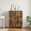 vidaXL Servírovacia skriňa Dymový dub 66 x 34,5 x 90 cm