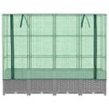 vidaXL Záhon s krytom na skleník ratanový vzhľad 160x40x138 cm