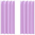 vidaXL Záclony na zatemnenie s krúžkami 2 ks Fialová 225 x 140 cm