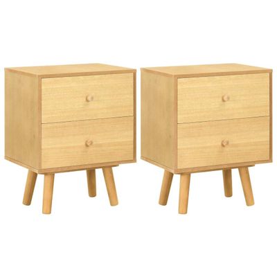 vidaXL Nočné stolíky 2 ks 40x30x50 cm borovicový masív