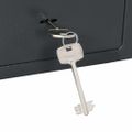 vidaXL Mechanický trezor tmavosivý 23x17x17 cm oceľový
