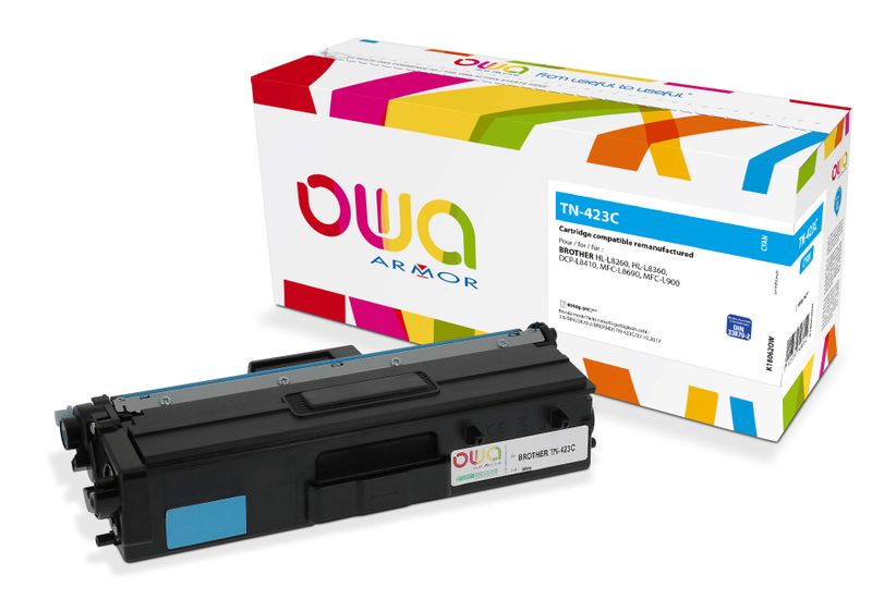 OWA Armor toner kompatibilný s Brother TN-423C, 4000st, modrá/cyan