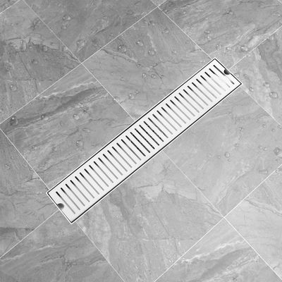 vidaXL Sprchový odtok s vetracími otvormi 63x14 cm nehrdzavejúca oceľ