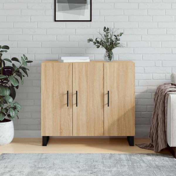 vidaXL Komoda dub sonoma 90x34x80 cm kompozitné drevo